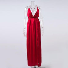 Load image into Gallery viewer, Sexy Spaghetti Strap Cross Maxi Dress - SexyBling