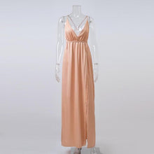Load image into Gallery viewer, Sexy Spaghetti Strap Cross Maxi Dress - SexyBling