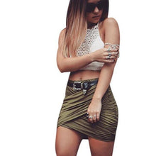 Load image into Gallery viewer, Dominant Elastic Waisted Pencil Mini Skirt - SexyBling