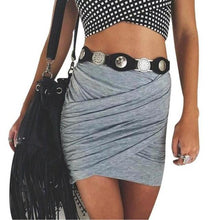 Load image into Gallery viewer, Dominant Elastic Waisted Pencil Mini Skirt - SexyBling