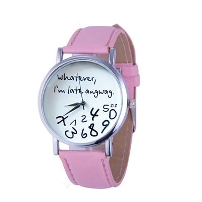 Designer Casual Letter Print Leather Watch - SexyBling