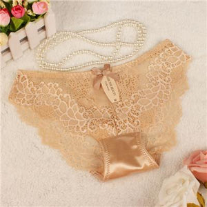 Kinky Knickers Bow Lace Thong - SexyBling