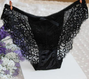 Kinky Knickers Bow Lace Thong - SexyBling