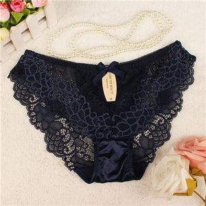 Kinky Knickers Bow Lace Thong - SexyBling