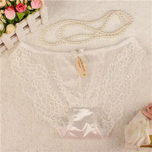 Kinky Knickers Bow Lace Thong - SexyBling