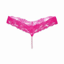 Load image into Gallery viewer, Feisty Lace Up Pearl G String - SexyBling