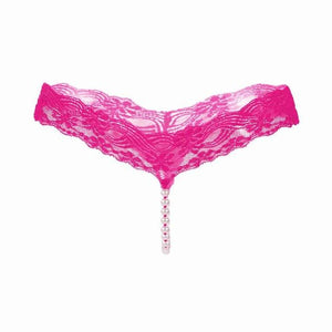 Feisty Lace Up Pearl G String - SexyBling