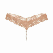 Load image into Gallery viewer, Feisty Lace Up Pearl G String - SexyBling