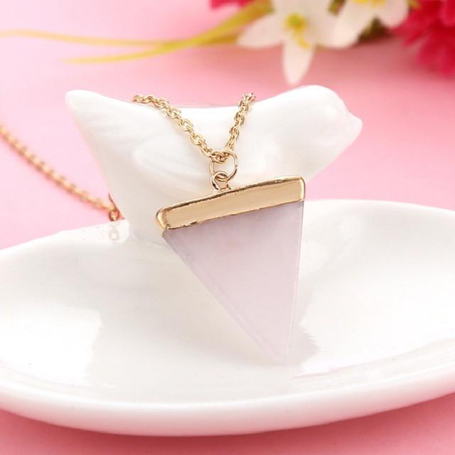 Geometric Stone Necklace - SexyBling