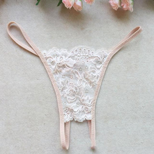 New Open Crotch Floral Mesh Thong - SexyBling
