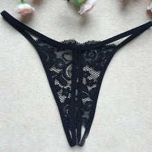 Load image into Gallery viewer, New Open Crotch Floral Mesh Thong - SexyBling