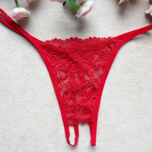 New Open Crotch Floral Mesh Thong - SexyBling