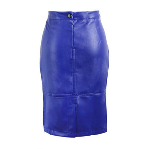 Faux Leather Vintage Pencil Skirt - SexyBling