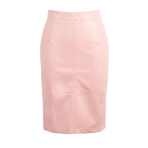 Faux Leather Vintage Pencil Skirt - SexyBling