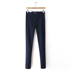 Cute High Waisted Skinny Denim Jeggings - SexyBling