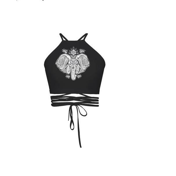 Sexy Sun Moon Bandage Crop Top - SexyBling