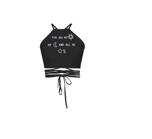 Sexy Sun Moon Bandage Crop Top - SexyBling