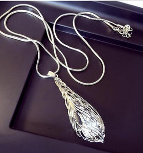 Crystal Long Pendant Necklace - SexyBling