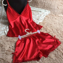 Load image into Gallery viewer, Summer Spaghetti Silk Pajamas - SexyBling