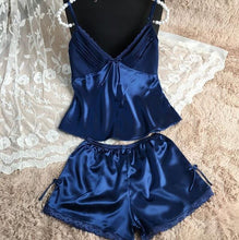 Load image into Gallery viewer, Summer Spaghetti Silk Pajamas - SexyBling