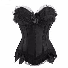 Load image into Gallery viewer, New Polka Dot Mesh Overbust Corset - SexyBling