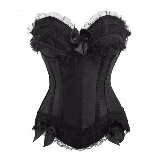 New Polka Dot Mesh Overbust Corset - SexyBling