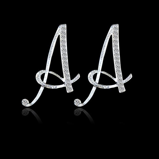 Alphabet Stud Earrings - SexyBling
