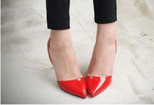 Load image into Gallery viewer, Point Toe High Heel Leather Pumps - SexyBling