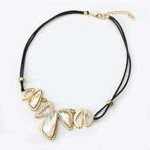 Load image into Gallery viewer, Gem Crystal Pendants Leather Rope Necklace - SexyBling