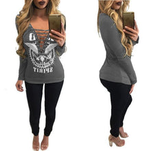 Load image into Gallery viewer, Sexy 3D Deep V-Neck Lace Top - SexyBling