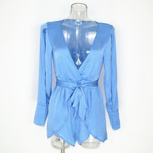 Load image into Gallery viewer, Lustful V Plunging Neck Layered Romper - SexyBling
