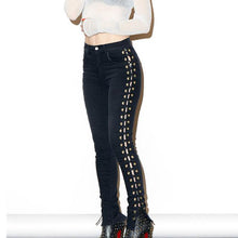 Load image into Gallery viewer, Casual Side Lacing Denim Jeans - SexyBling