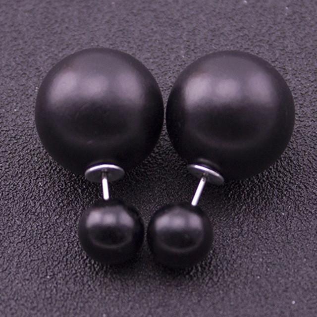 Double Faced Pearl Stud Earring - SexyBling