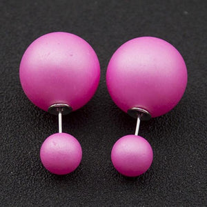 Double Faced Pearl Stud Earring - SexyBling