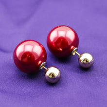 Load image into Gallery viewer, Double Faced Pearl Stud Earring - SexyBling