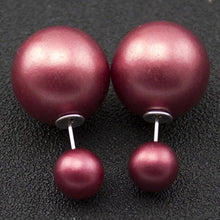 Load image into Gallery viewer, Double Faced Pearl Stud Earring - SexyBling