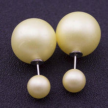 Load image into Gallery viewer, Double Faced Pearl Stud Earring - SexyBling