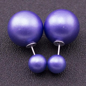 Double Faced Pearl Stud Earring - SexyBling