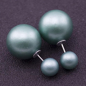 Double Faced Pearl Stud Earring - SexyBling