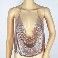 Load image into Gallery viewer, Glamorous Glitter Backless Sequined Top - SexyBling