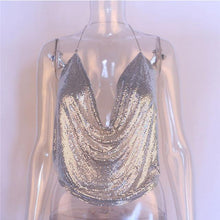 Load image into Gallery viewer, Glamorous Glitter Backless Sequined Top - SexyBling