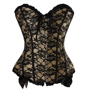 Sexy Floral Lace up Waist Trainer - SexyBling