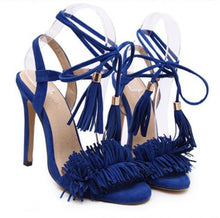 Load image into Gallery viewer, Summer Style Sexy Stiletto Tassel Sandals - SexyBling