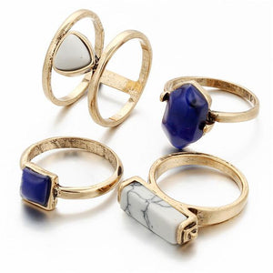 4PCS Vintage Bohemian Turkish Midi Ring - SexyBling