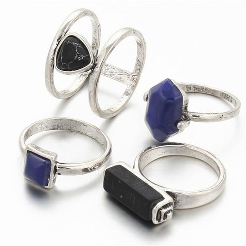 4PCS Vintage Bohemian Turkish Midi Ring - SexyBling