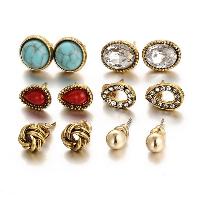 Stone Beads Crystal Earrings - SexyBling