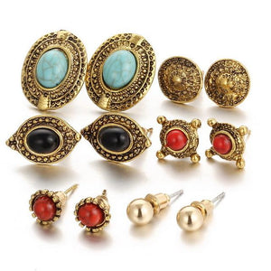 Stone Beads Crystal Earrings - SexyBling