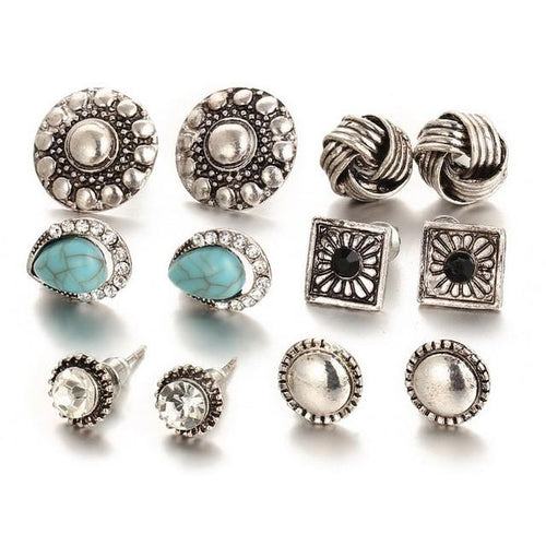 Stone Beads Crystal Earrings - SexyBling