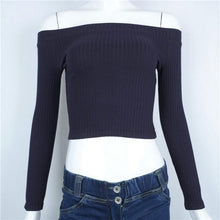 Load image into Gallery viewer, Off-Shoulders Casual Knitwear Sweater - SexyBling