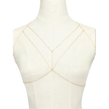 Load image into Gallery viewer, Sexy Silver &amp; Gold Tone Mesh Body Chain - SexyBling